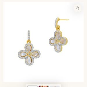 FRIEDA ROTHMAN NWOT BLOSSOMING BRILLIANCE DROP EARRINGS